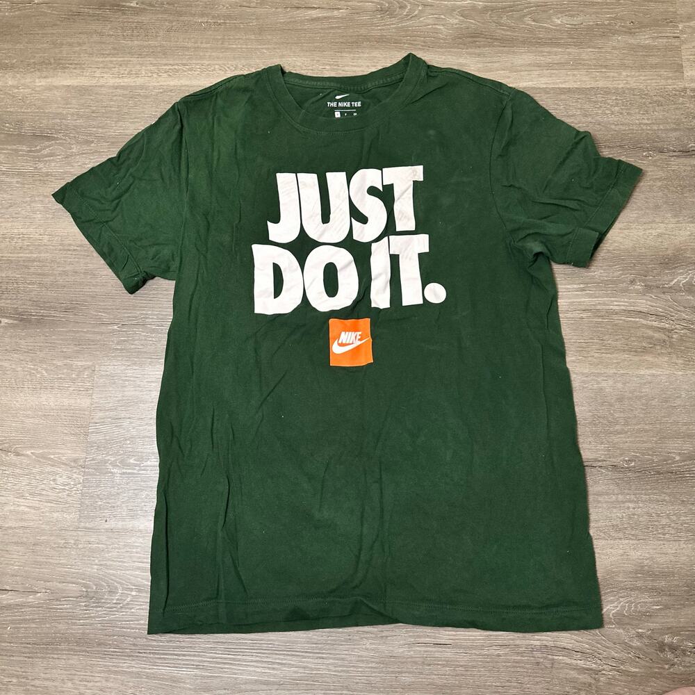Nike Just Do It Green Shirt Mens Size Small